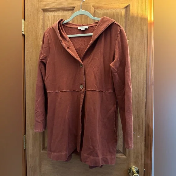 Coldwater Creek Lightweight Fleece Swing Cardigan - Picture 2 of 5